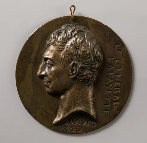 Medallion of the Marquis de Lafayette by Pierre-Jean David d'Angers, artwork, 1830