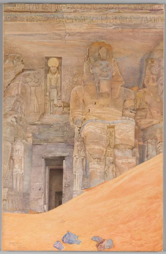 Abu Simbel by Henry Roderick Newman, drawing, 1907