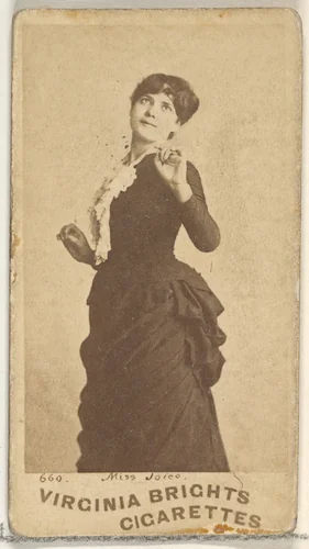 Card 660, Miss Joice, from the Actors and Actresses series (N45, Type 1) for Virginia Brights Cigarettes by Allen & Ginter, photograph, 1885-1891
