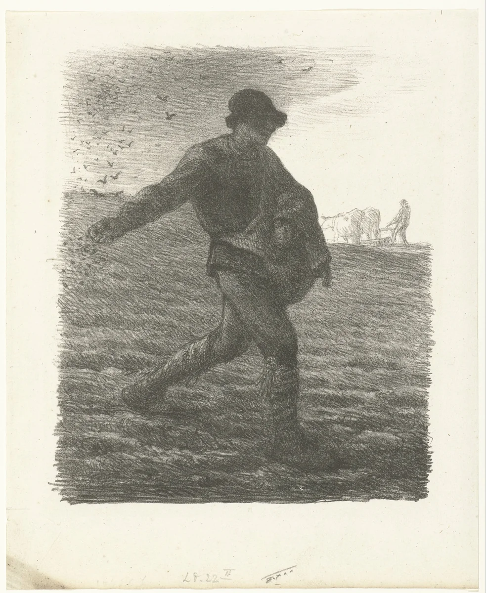 The Sower by Jean-François Millet, print, 1851