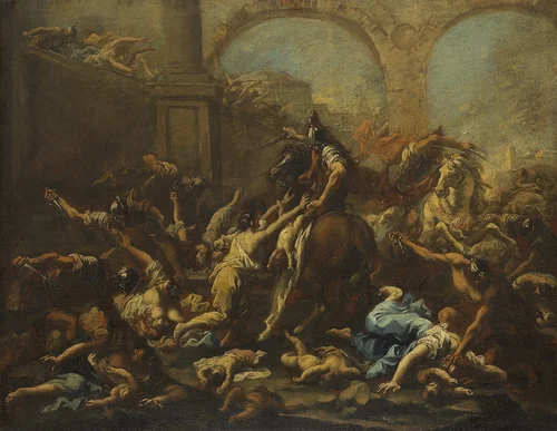 The Massacre of the Innocents by Alessandro Magnasco, painting, 1710