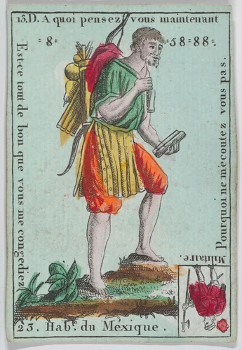 Hab.t du Méxique from playing cards "Jeu d'Or" by anonymous, print, 1700-1799