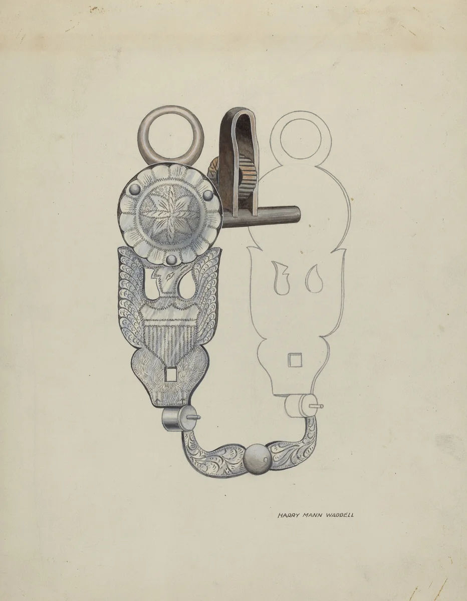 Eagle Bit by Eva Fox; Harry Mann Waddell, index of american design, 1936