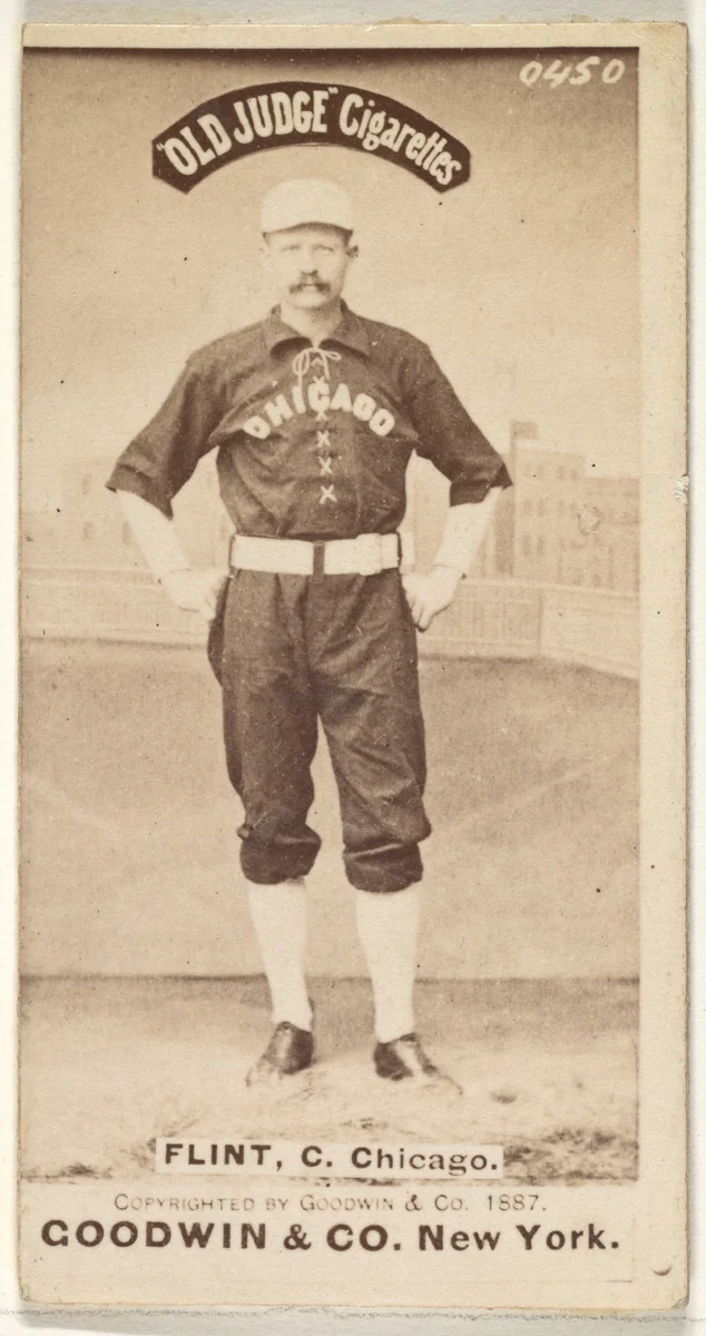 Frank Sylvester "Silver" Flint, Catcher, Chicago, from the Old Judge series (N172) for Old Judge Cigarettes by Goodwin & Company, photograph, 1887