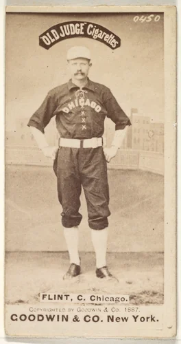 Frank Sylvester "Silver" Flint, Catcher, Chicago, from the Old Judge series (N172) for Old Judge Cigarettes by Goodwin & Company, photograph, 1887
