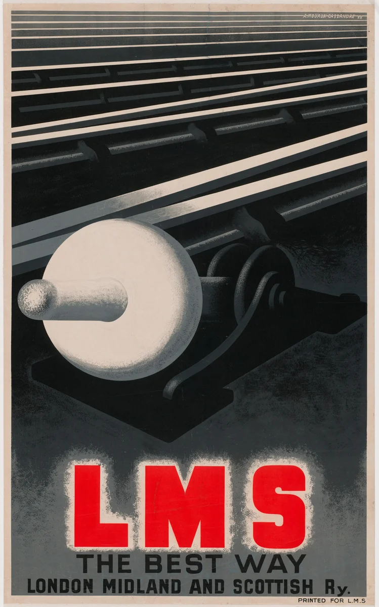 LMS The Best Way, London Midland and Scottish Ry by A. M. Cassandre, design, 1928