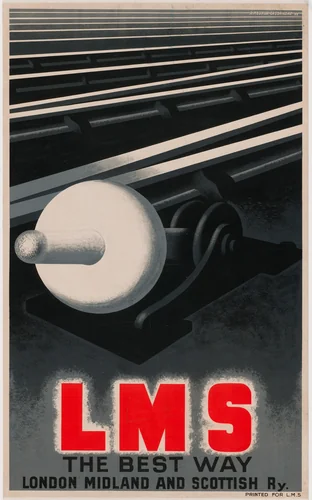LMS The Best Way, London Midland and Scottish Ry by A. M. Cassandre, design, 1928