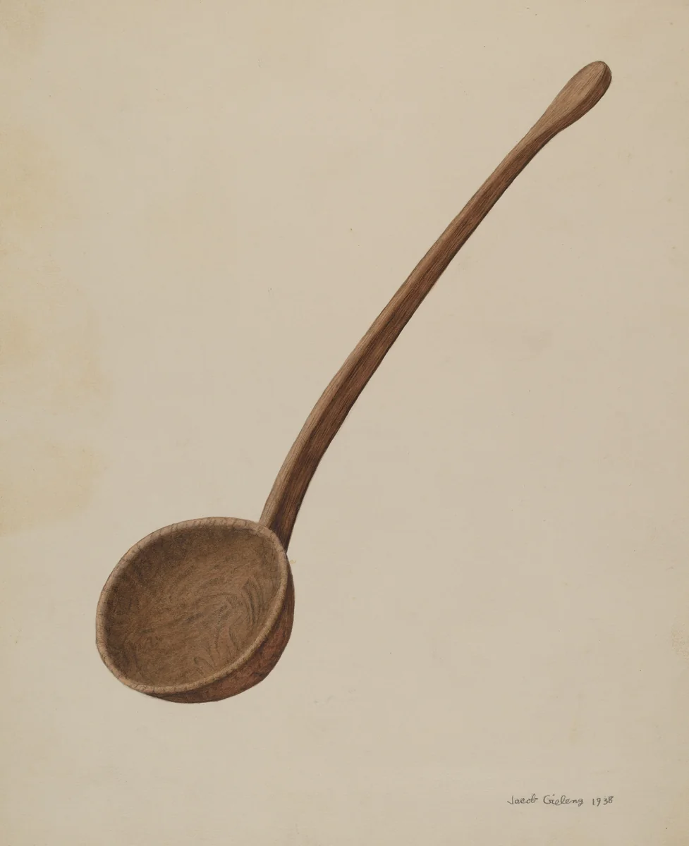 Wooden Dipper by Jacob Gielens, index of american design, 1938