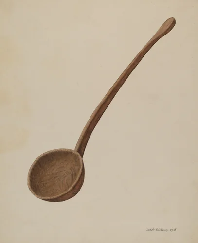 Wooden Dipper by Jacob Gielens, index of american design, 1938