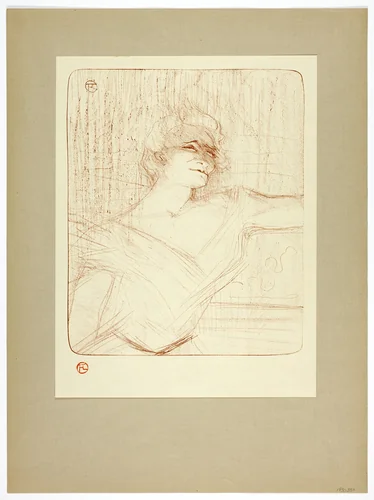 Dans la glu, plate two from Yvette Guilbert by Henri de Toulouse-Lautrec, print, 1898