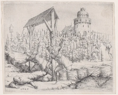 The Parable of the Husbandman and the Vineyard, from Old and New Testaments by Augustin Hirschvogel, print, 1549