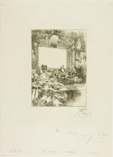 At the Chat Noir by Louis Auguste Lepère, print, 1893