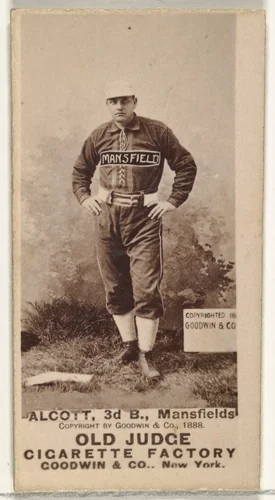 Charles Alcott, 3rd Base, Mansfield, from the Old Judge series (N172) for Old Judge Cigarettes by Goodwin & Company, photograph, 1888