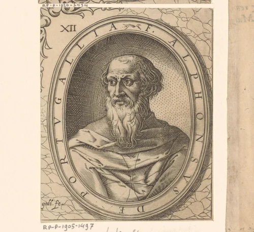Portret van Alfons van Portugal by Unknown, print, 1588