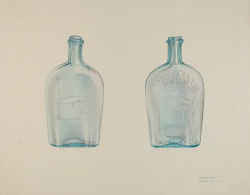 Whiskey Bottle by Lorraine S. Makimson, index of american design, 1943