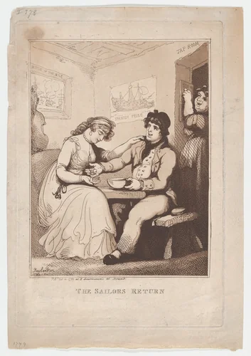 The Sailor's Return by Thomas Rowlandson, print, 1799