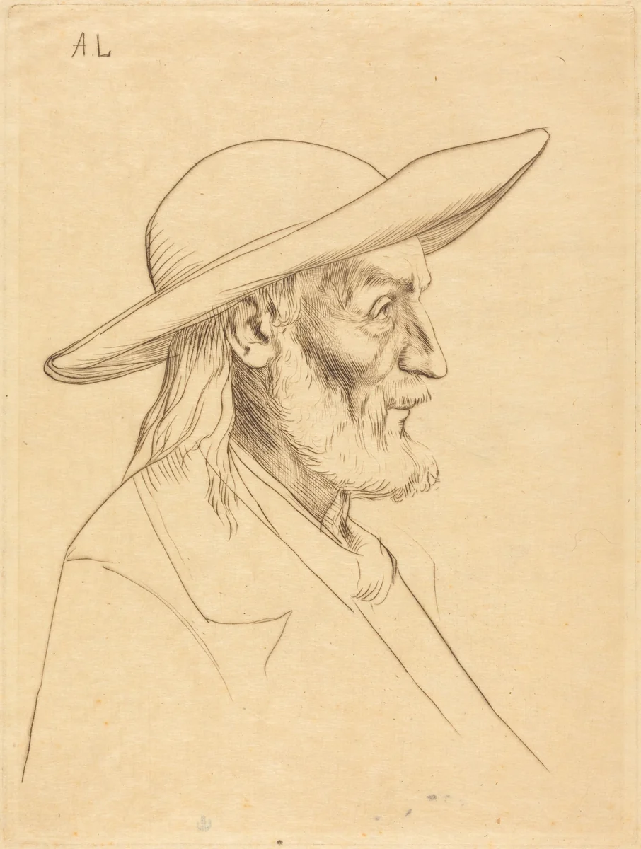 Breton Peasant (Paysan breton) by Alphonse Legros, print, 1837-1911