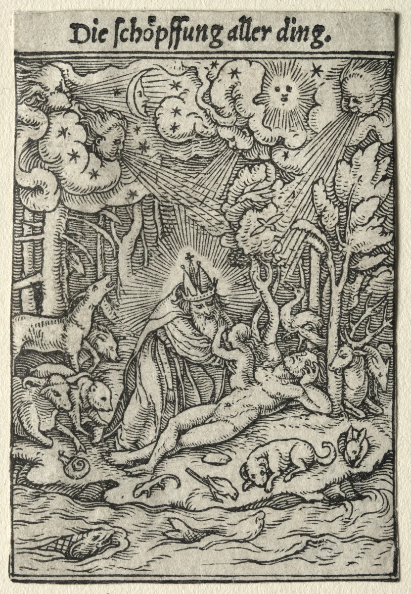 The Creation by Hans Holbein the Younger, print, 1521-1531
