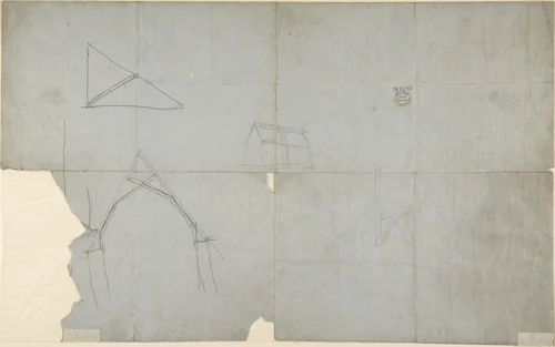 Sketches for an Ecclesiastical Stall (recto and verso) by Augustus Welby Northmore Pugin, drawing, 1830-1852