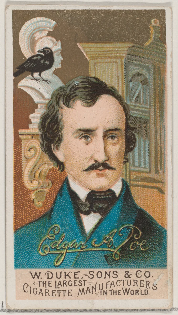 Edgar Allan Poe, from the series Great Americans (N76) for Duke brand cigarettes by W. Duke, Sons & Co., print, 1888