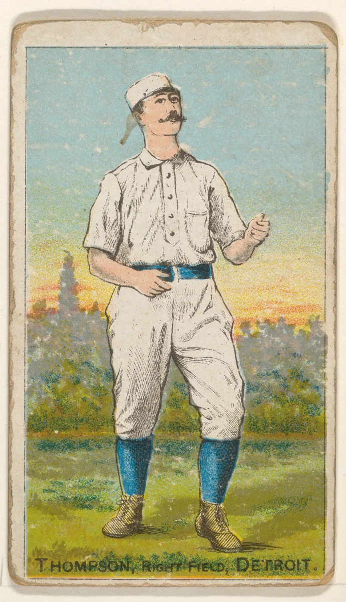 Thompson, Right Field, Detroit, from the Gold Coin series (N284) for Gold Coin Chewing Tobacco by D. Buchner & Co., print, 1887