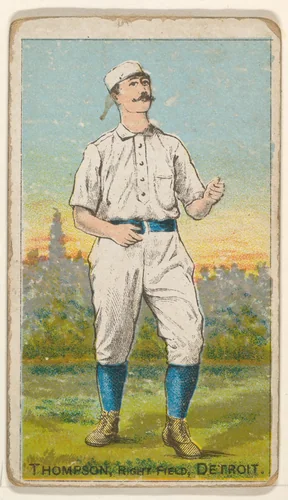 Thompson, Right Field, Detroit, from the Gold Coin series (N284) for Gold Coin Chewing Tobacco by D. Buchner & Co., print, 1887