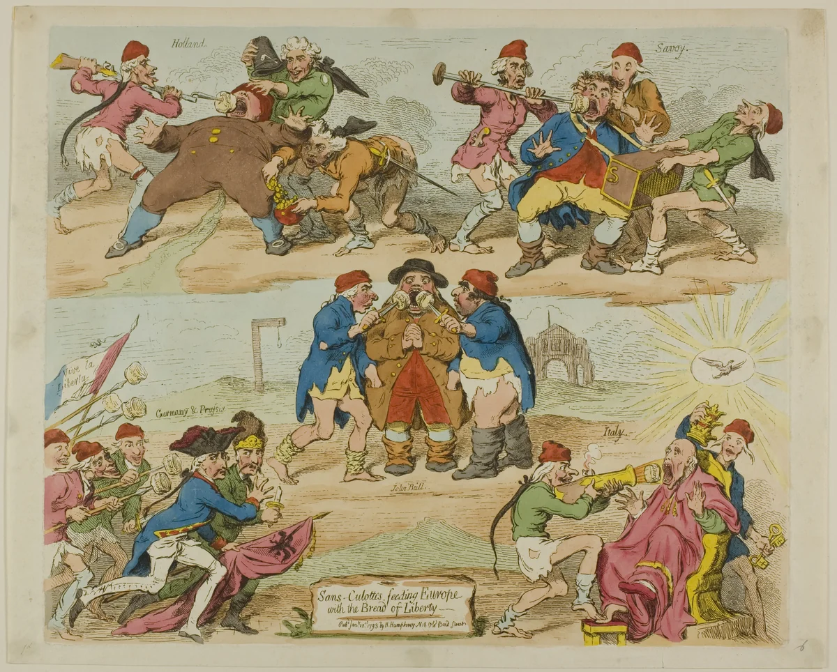 Sans-culottes by James Gillray, print, 1777-1815