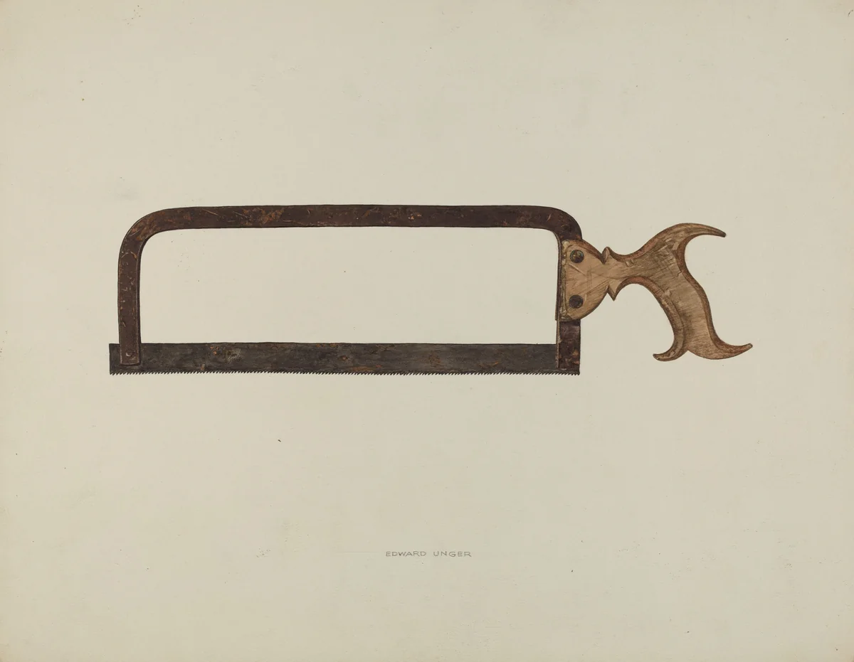 Saw by Edward Unger, index of american design, 1938