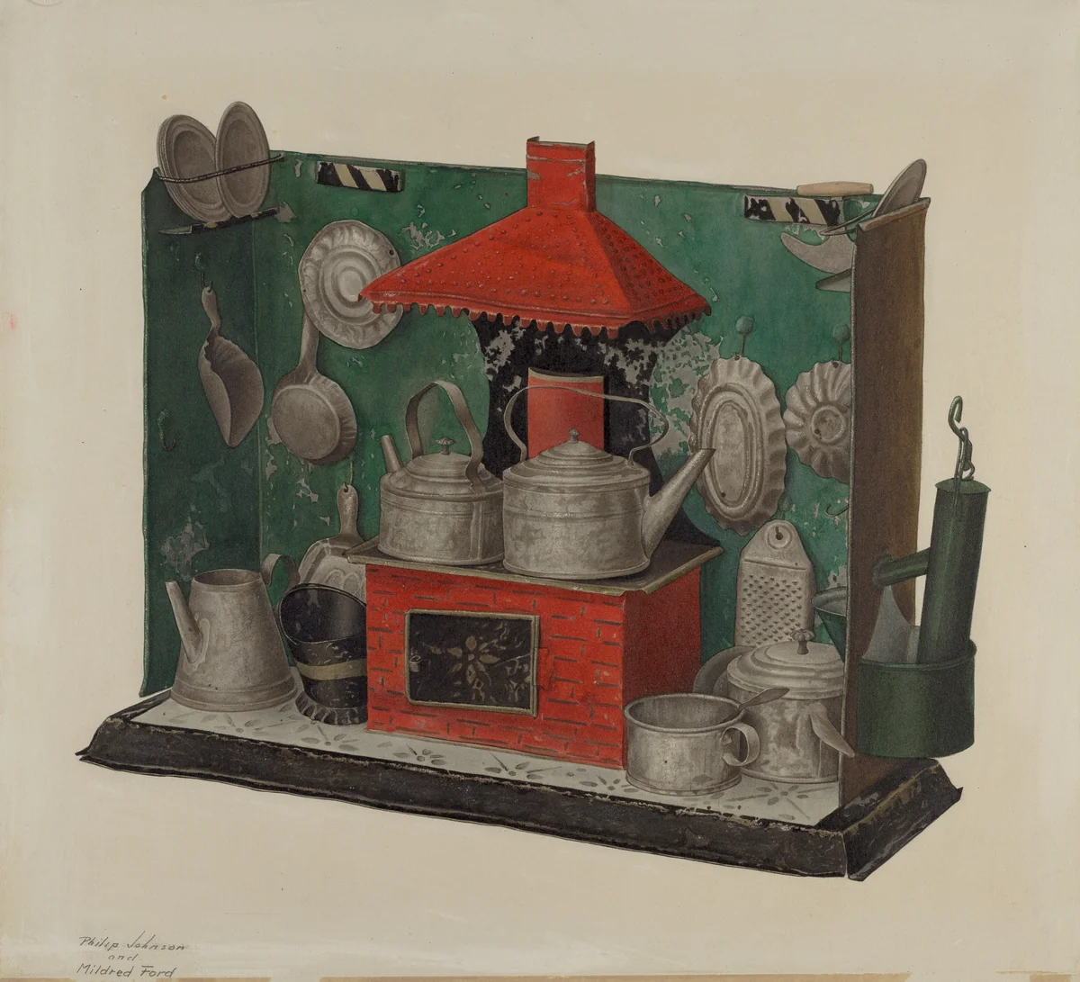 Toy Kitchen by Philip Johnson; Mildred Ford, index of american design, 1935-1942