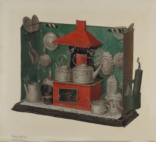 Toy Kitchen by Philip Johnson; Mildred Ford, index of american design, 1935-1942
