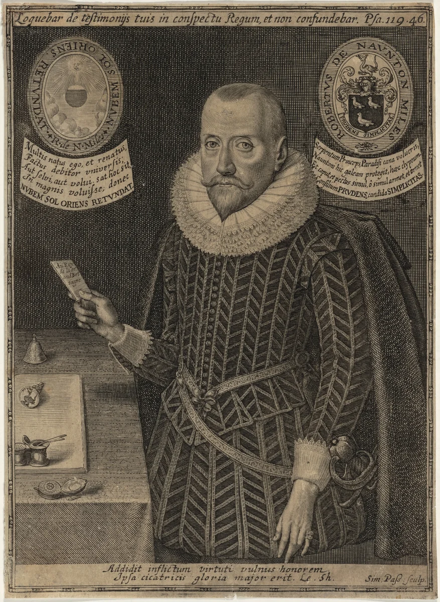 Sir Robert Naunton by Simon van de Passe, print, 1595-1647