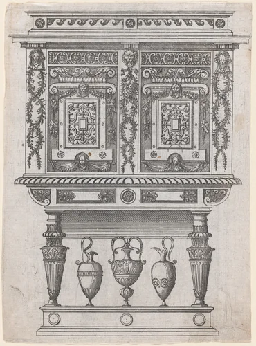 Furniture Design by Jacques Androuet du Cerceau, print, 1565-1570
