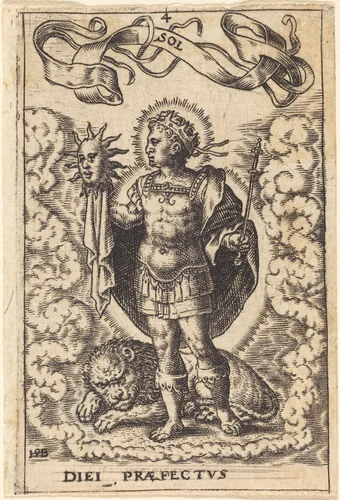 Sun by Theodor de Bry, print, 1570-1598