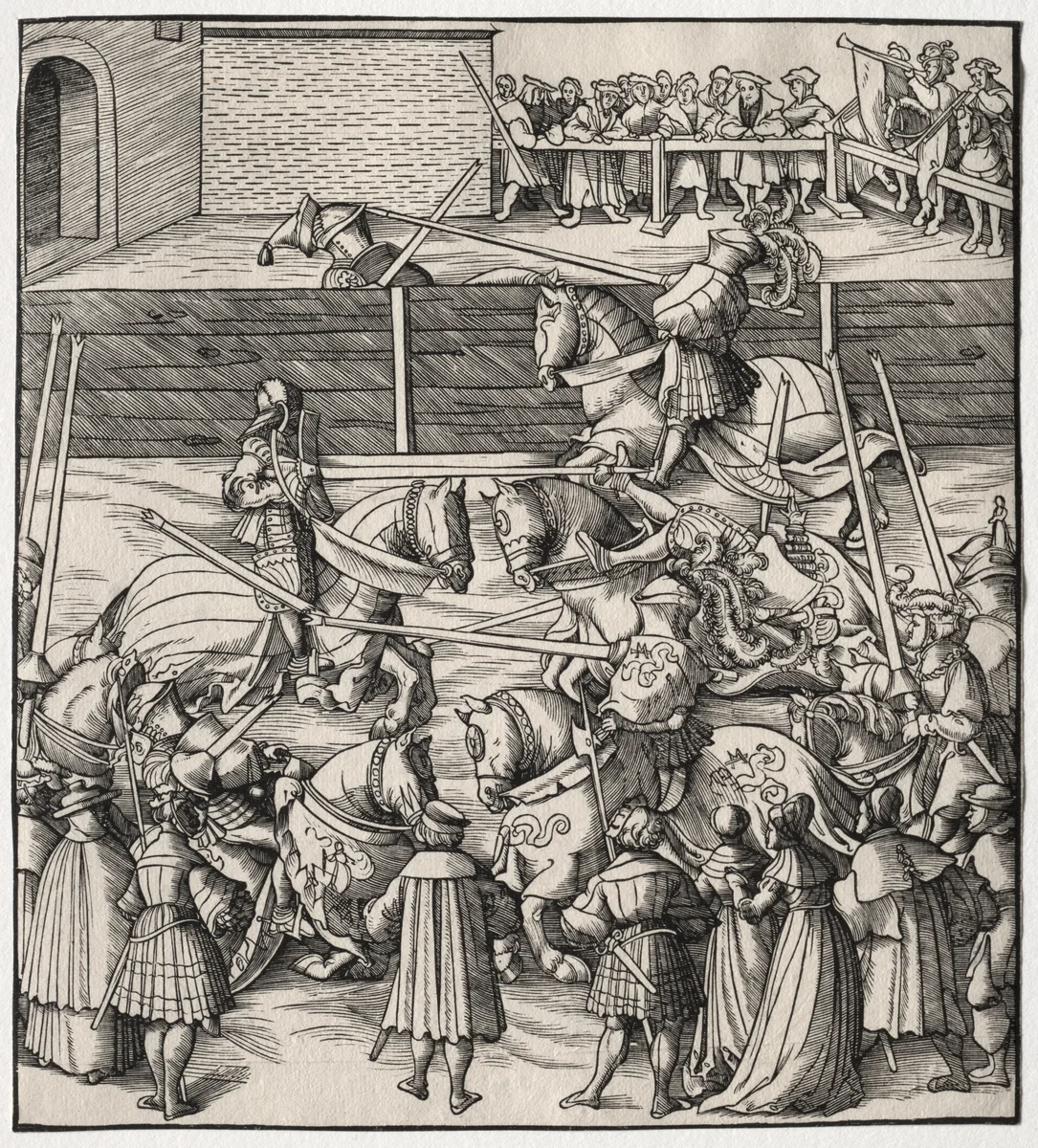 The Art of Jousting and Tilting by Leonhard Beck, print, 1513-1518