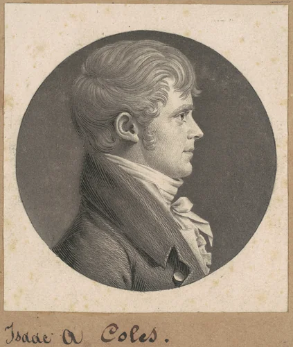 Isaac A. Coles by Charles B. J. Févret de Saint-Mémin, print, 1807-1808