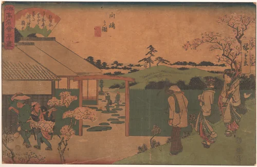 Mukojima no Zu (Hira-Iwa) by Utagawa Hiroshige (歌川広重), print, 1830-1850