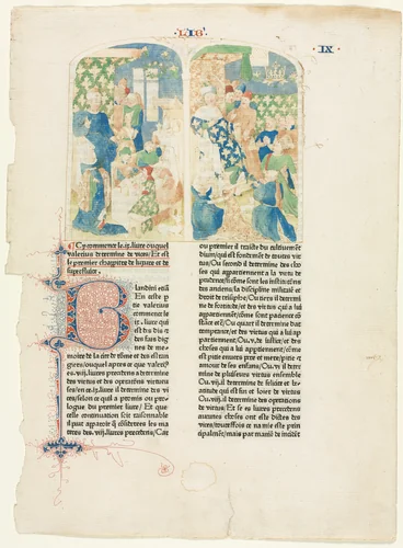 Opening Page of Book IX of Valerius Maximus's Facta et dicta memorabilia by Unknown, drawing, 1471-1481