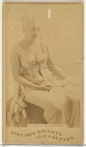 Sadie Martinot, from the Actors and Actresses series (N45, Type 1) for Virginia Brights Cigarettes by Allen & Ginter, photograph, 1885-1891