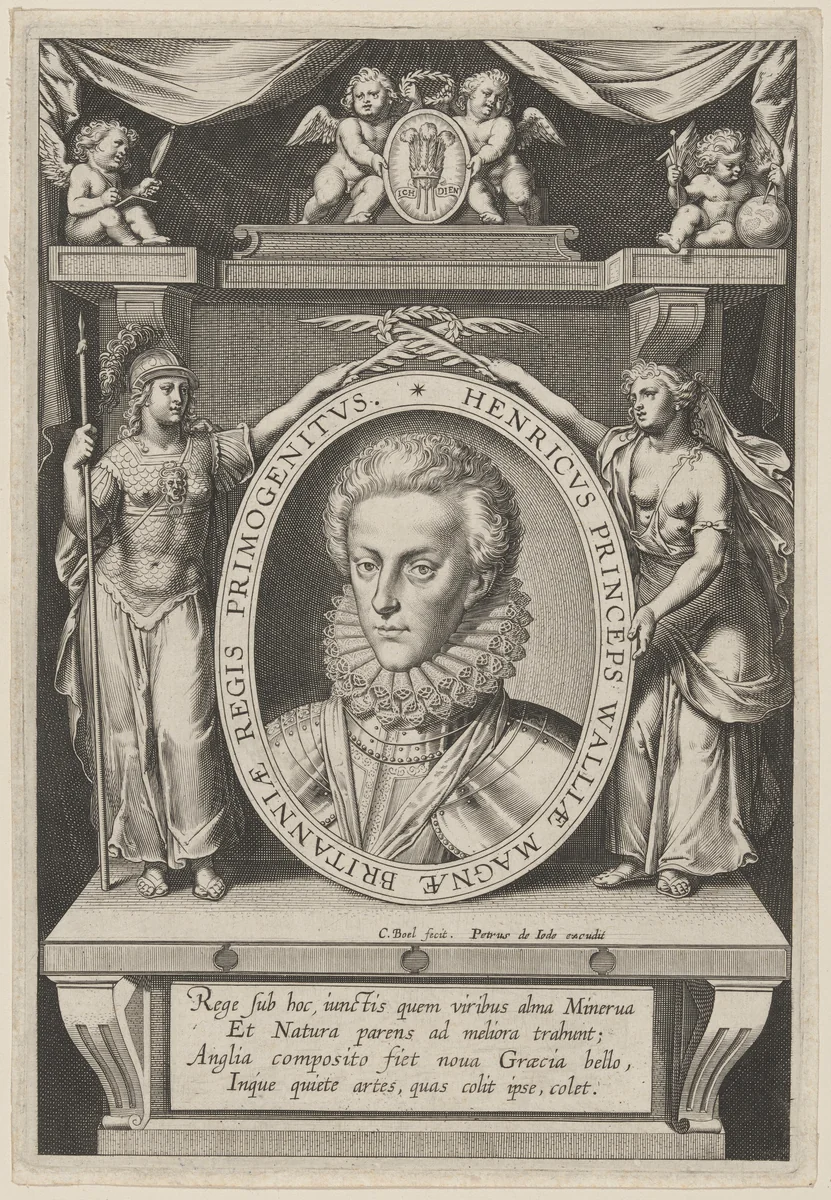 Henry Frederick, Prince of Wales by Cornelis Boel, print, 1576-1621