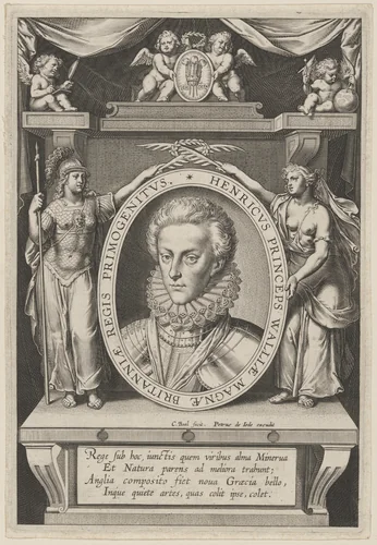 Henry Frederick, Prince of Wales by Cornelis Boel, print, 1576-1621
