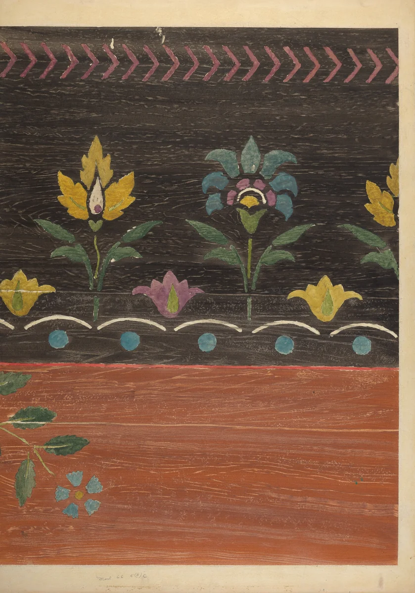 Stencilled Floor by Jerome Hoxie, index of american design, 1938