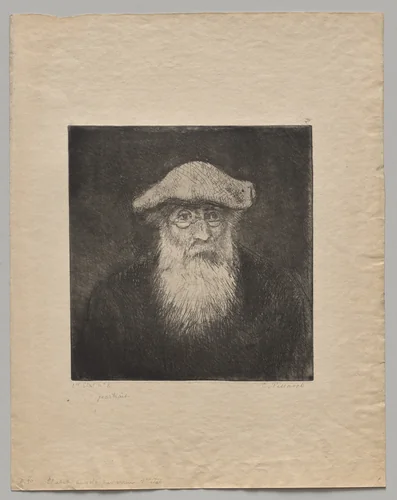 Self-Portrait by Camille Pissarro, print, 1885-1896