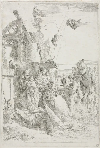 Adoration of the Magi by Giovanni Battista Tiepolo, print, 1735-1745