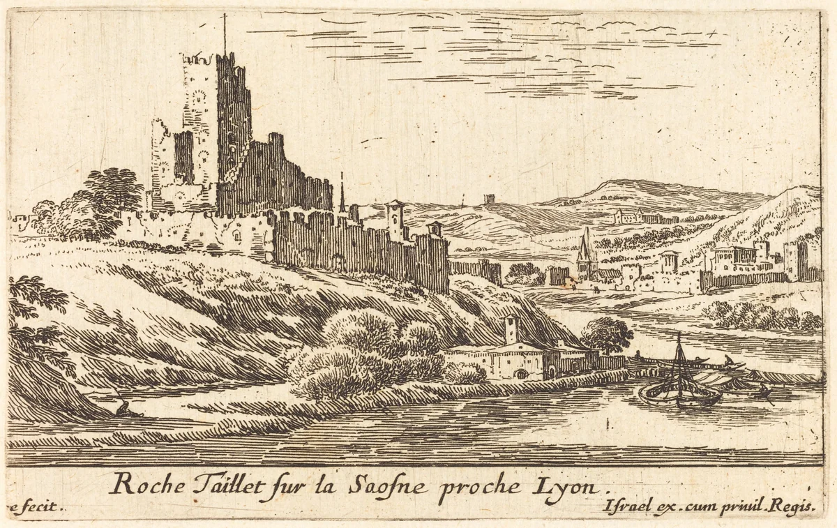 Roche Taillet sur la Saosne proche Lyon by Israël Silvestre, print, 1621-1691