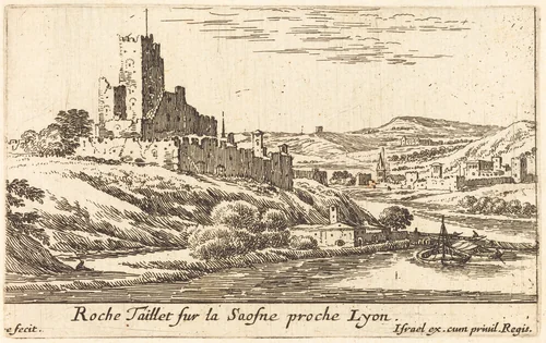 Roche Taillet sur la Saosne proche Lyon by Israël Silvestre, print, 1621-1691