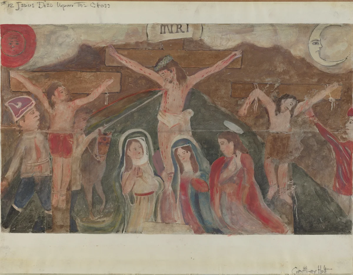 Station of the Cross No. 12: "Jesus Dies Upon the Cross" by Geoffrey Holt, index of american design, 1936