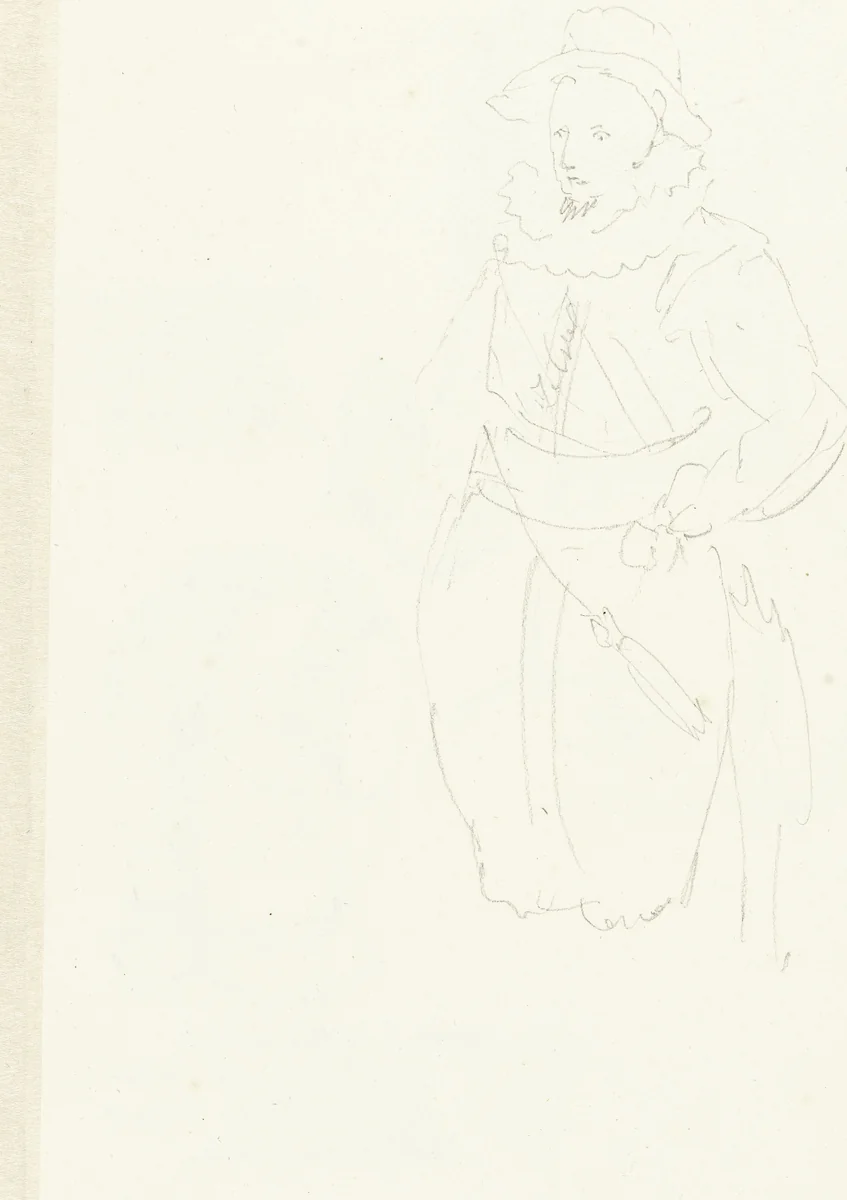 Staande schutter by Pieter Bartholomeusz. Barbiers, drawing, 1782-1837