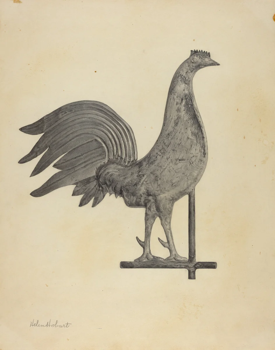 Weather Vane Finial by Helen Hobart, index of american design, 1938