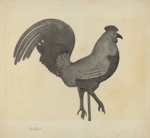 Weather Vane - Cock by Helen Hobart, index of american design, 1938