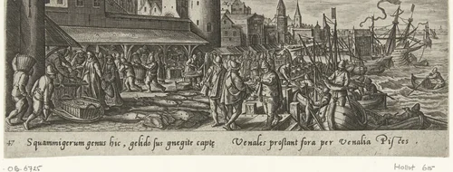 Vismarkt by Unknown, print, 1582-1633